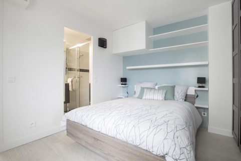 bedroom apartment after works furnished rental in Paris