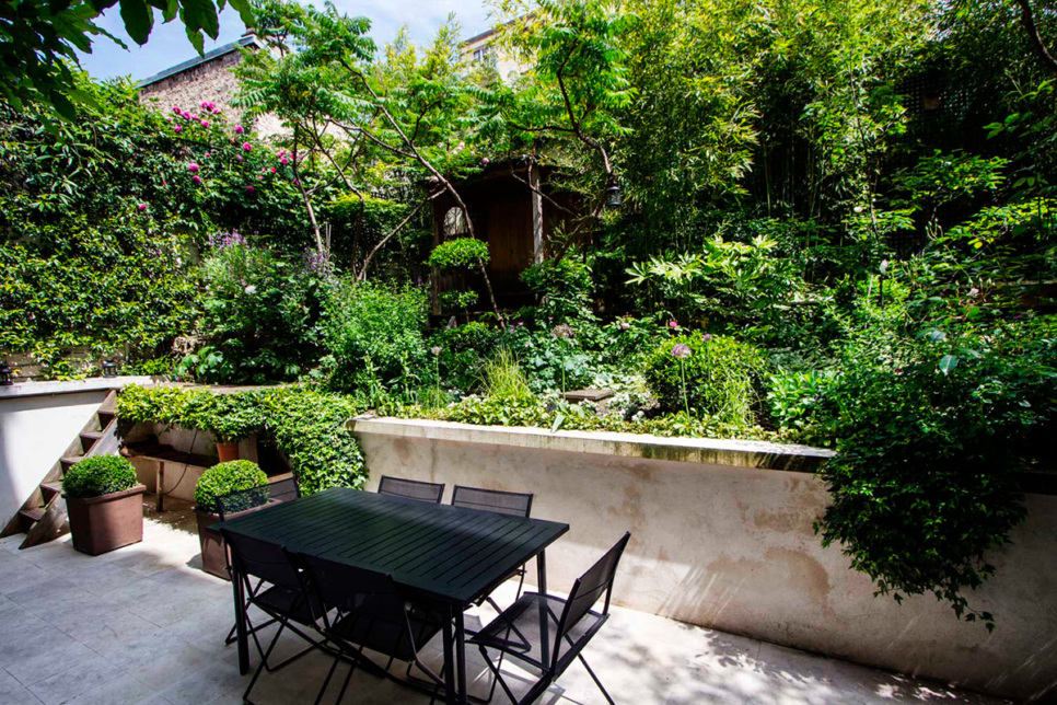 Maison jardin Paris paysagiste hugues Peuvergne