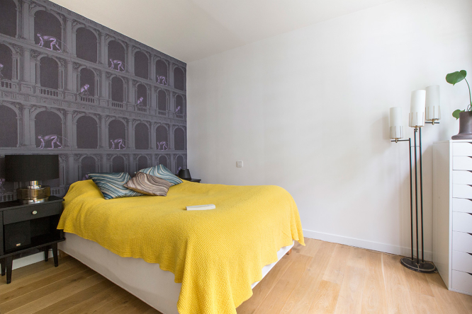 master bedroom house Paris 19 Buttes chaumont