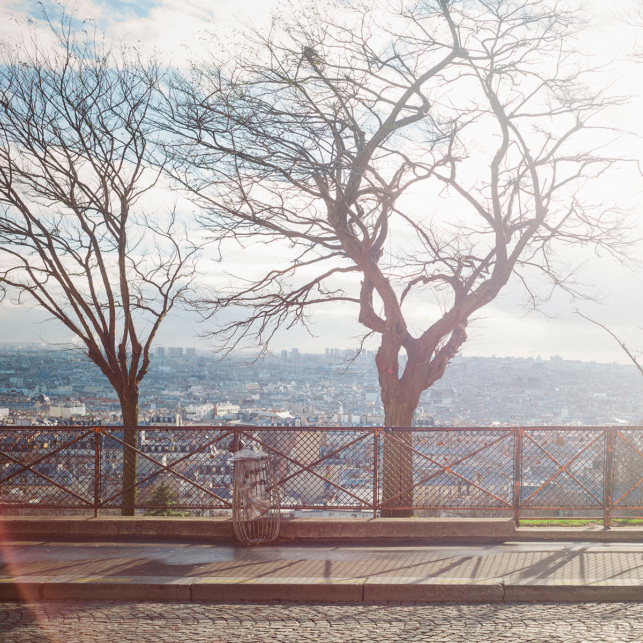 montmartre vue paris ciel dégagé