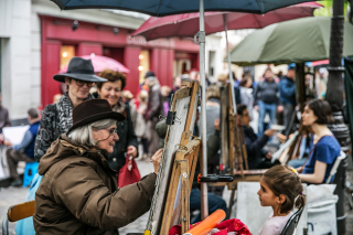 Montmartre caricatures Paris