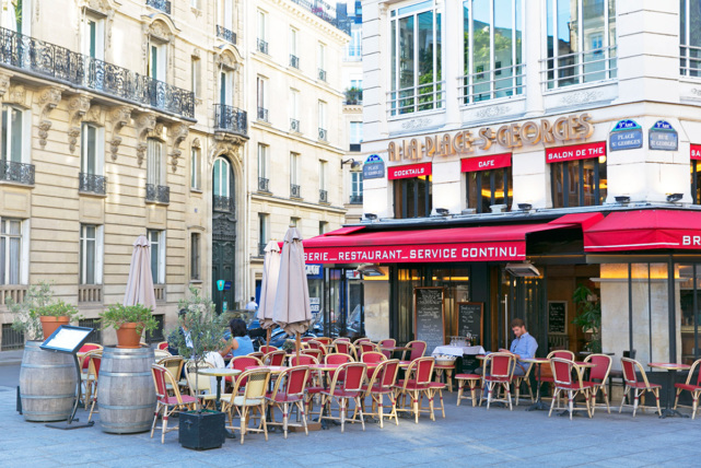 cafes Place St-Georges square Paris