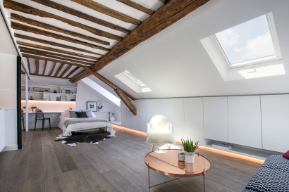 attic apartment Paris under the eaves