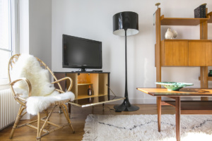 objets vintage année 50 meubles appartement parisien