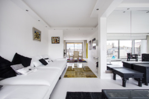 Living room with terrace Paris furnished rental