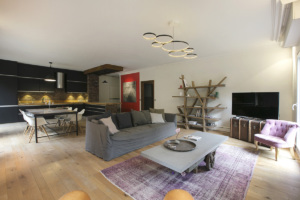 salon appartement avec jardin privatif Paris