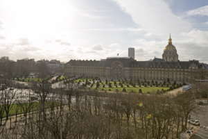 exceptional view of Esplanade des Invalides Paris furnished apartment