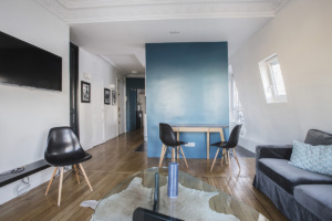 two bedrooms living room Paris Rental Volontaires