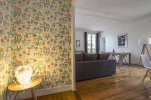 espace bureau appartement parisien papier peint