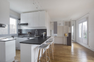 furnished rental modern american kitchen