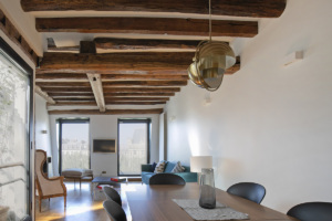 Live in Paris rent a furnished apartment with beams and view Notre-Dame Paris