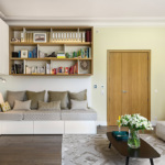 Sitting room area in a three-bedroom apartment