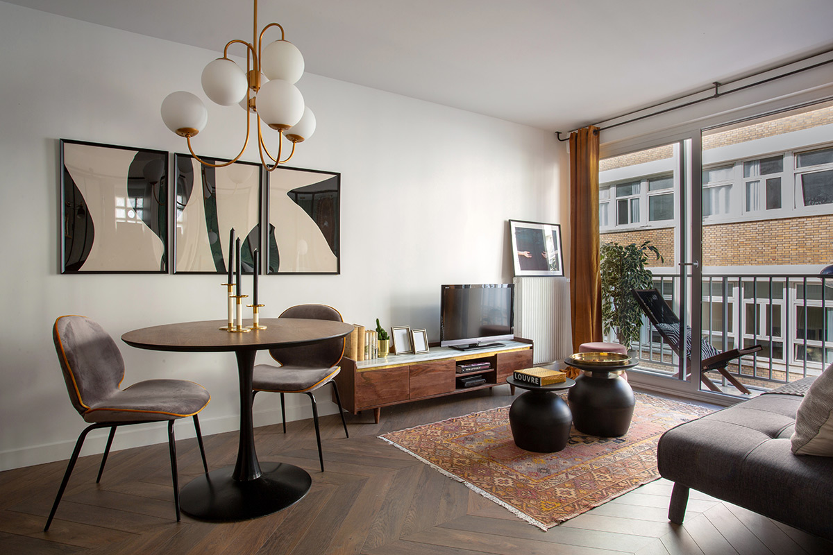 rénovation ancien studio parisien devenu deux-pièces meublé à louer