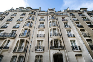 Guimard style façades with iron window sills and balconies