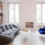 Contemporary decoration of the furnished apartment