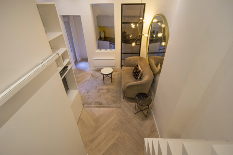 Paris apartment rental with a sleeping area