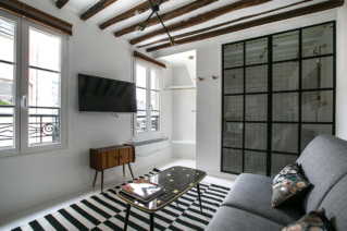 This apartment looks onto an open courtyard